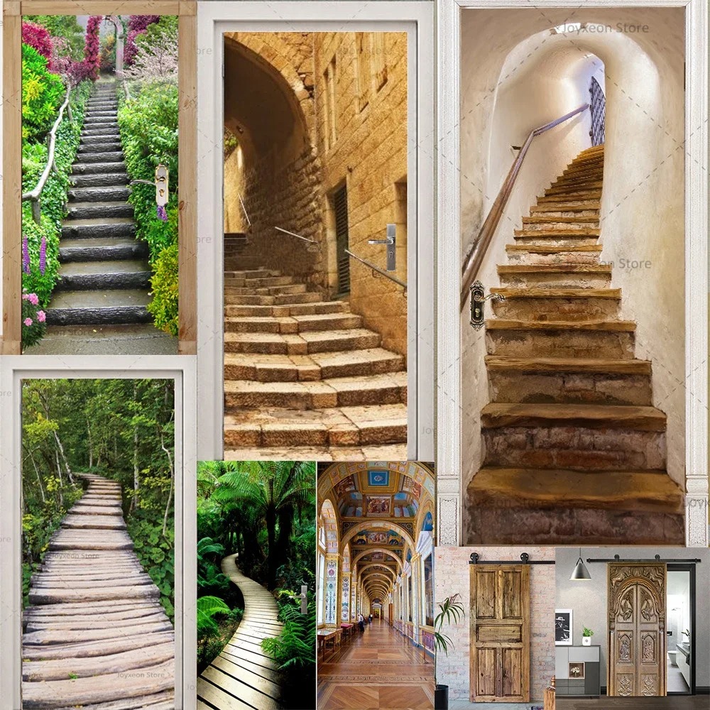 Woodworking Glue - Wooden Bridge Door Stickers Waterproof Self-adhesive
