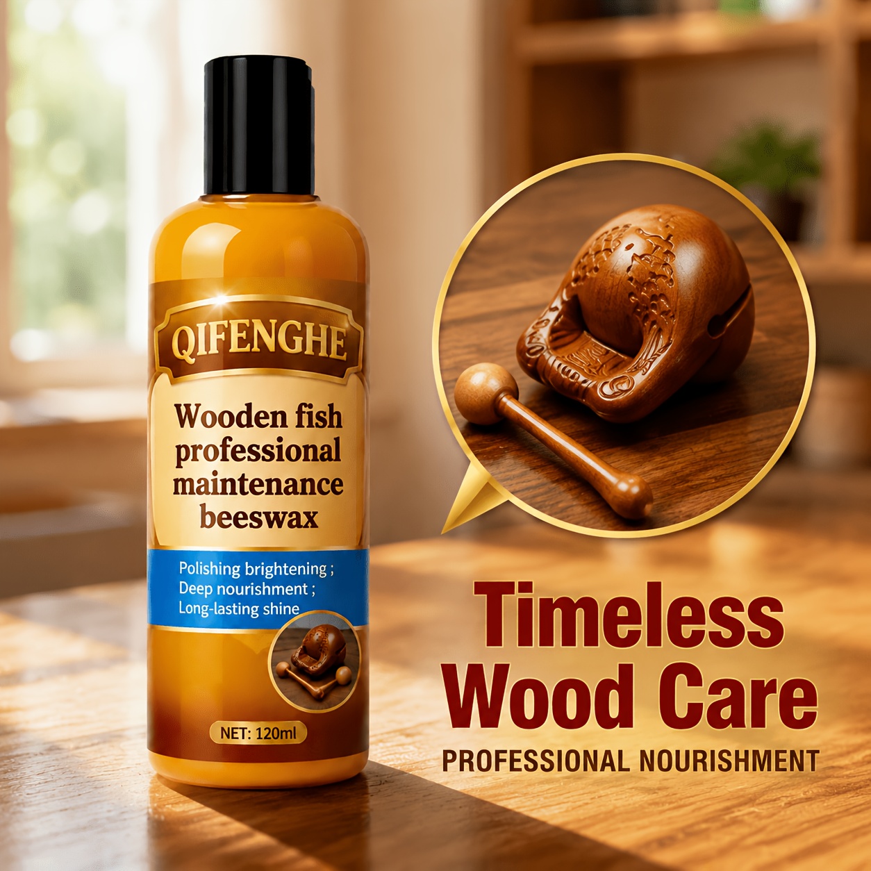 Woodworking Oil - Quick Shine Beeswax for Wooden Fish