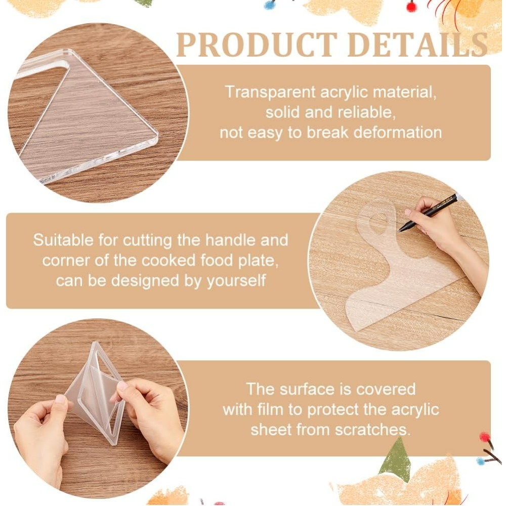 7Pcs Charcuterie Template Acry - огляд і ціна Woodworking Basics