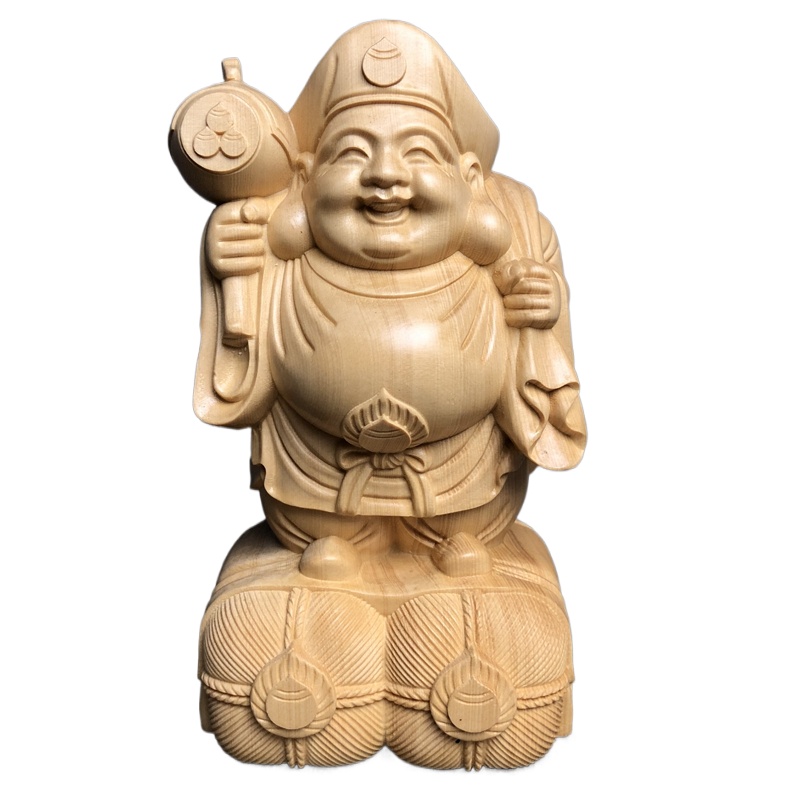 Hand Carved Hinoki Wood Daikok - огляд і ціна Woodworking Japanese