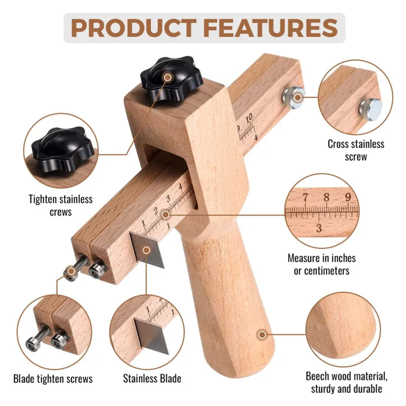 New Adjustable Leather Strap B - огляд і ціна Woodworking Veneer Cutter